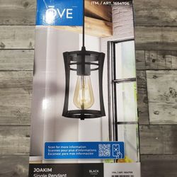 Single Pendant Light Fixture In Black