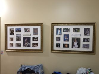 Two large photo collage frames
