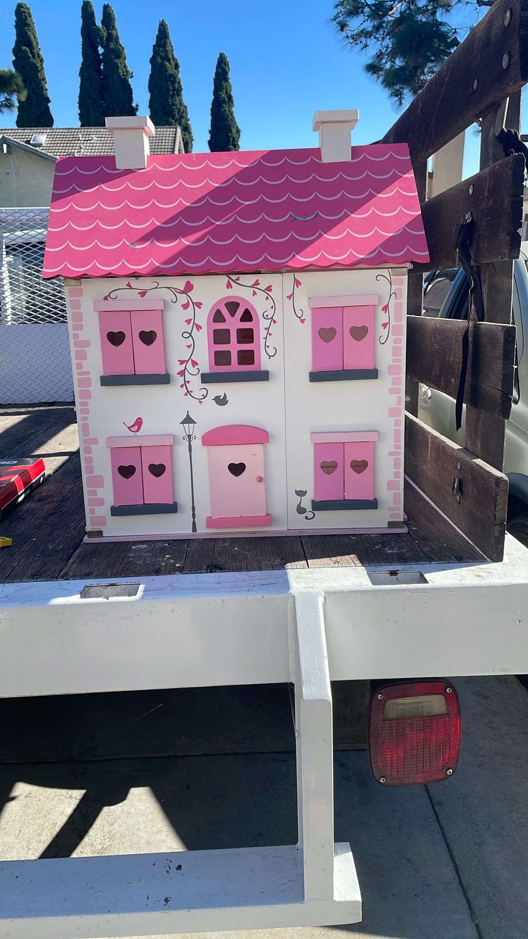 Pink Wood Doll House