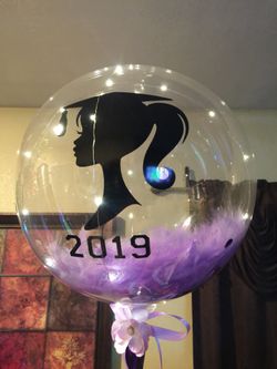 Purple Gift Promotion/ Graduation Light Up Balloons