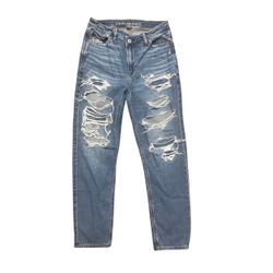 American Eagle Outfitters Light Blue Distressed Ripped Jeans