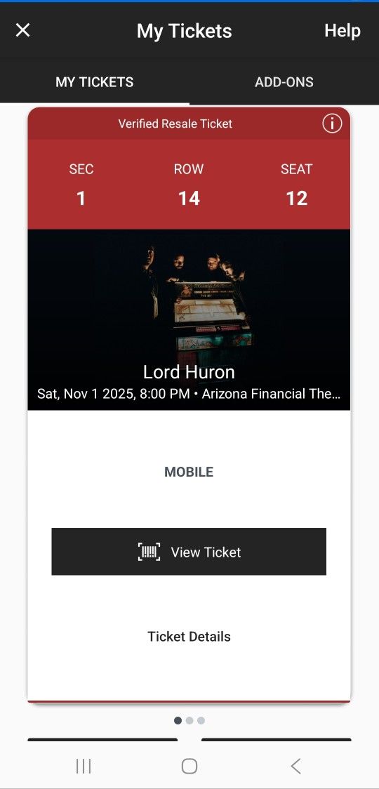 Lord Huron Ticket