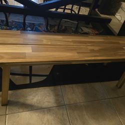 Dining table with bench & stools