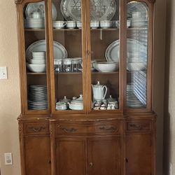 Antique China Cabinet Hutch 