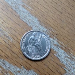 Nice 1882 Seated Liberty Silver Dime