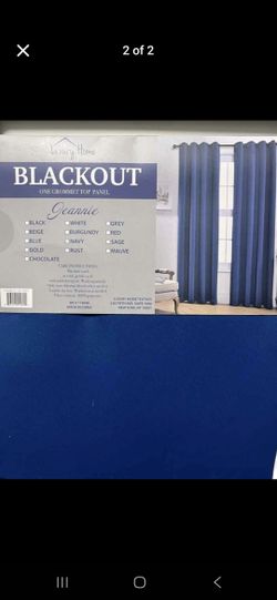 Blue black out curtains