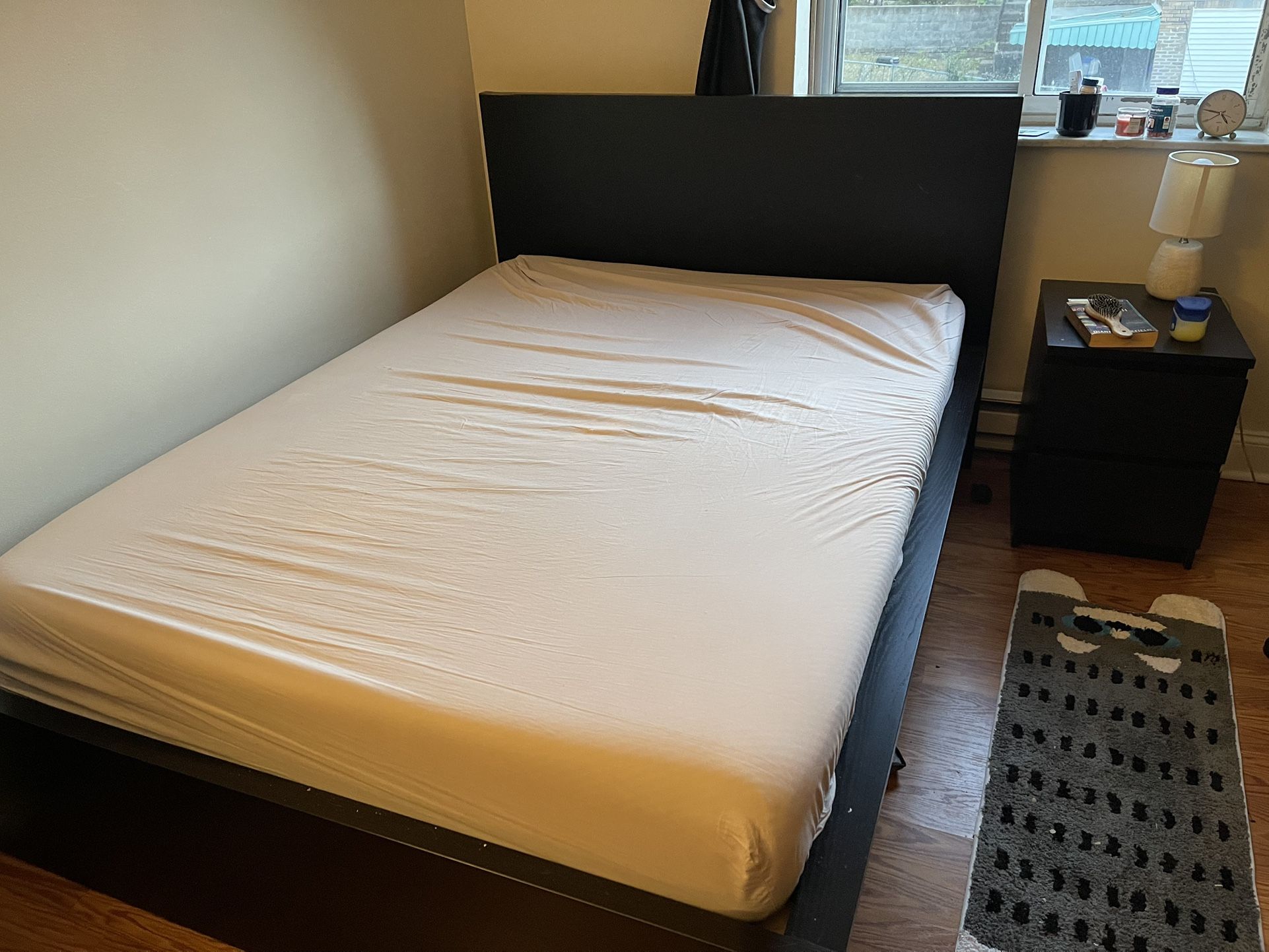 Nightstand, bed frame and dresser (IKEA )