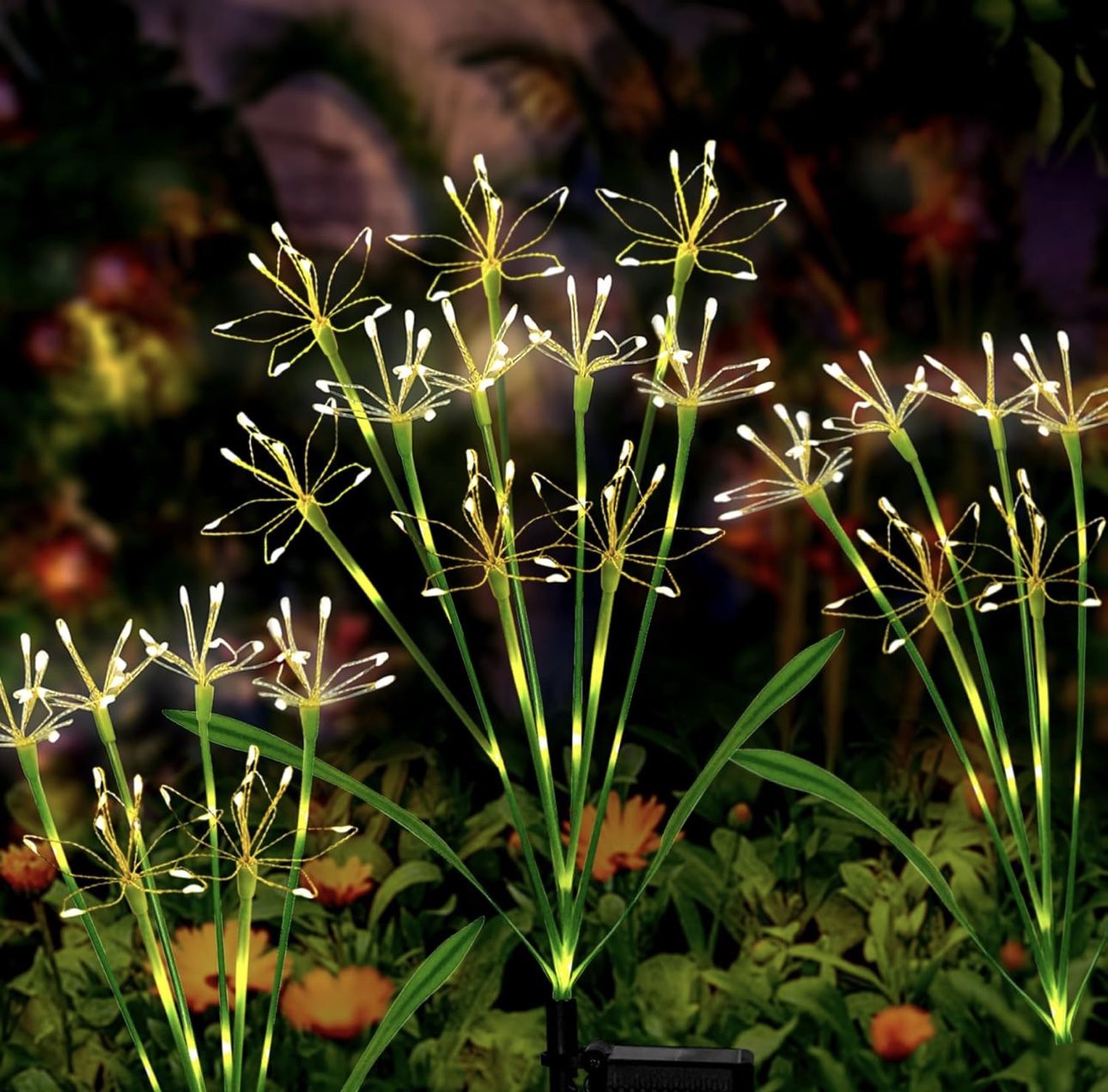 Solar Garden Lights Outdoor: Waterproof 2-Pack DIY Decorative Firework Lights with 2 Modes for Yard Patio Pathway Outside Fairy Decor - Gifts for Wome