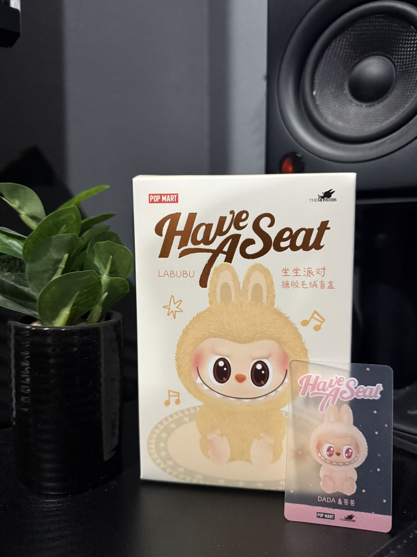 Brand New! Labubu The Monsters Have a Seat DADA Vinyl Plush Pink Pendant