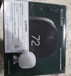 Ecobee Smart Thermostat Premium with Smart sensor and air quality indicator.