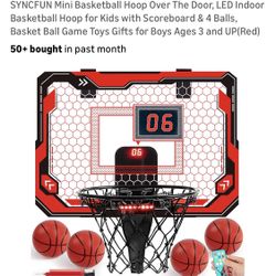Syncfun New Basketball Hoop For Over Door W Remote