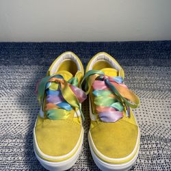 VANS Yellow RAINBOW “Used” Size 1.5 Kids ($25)