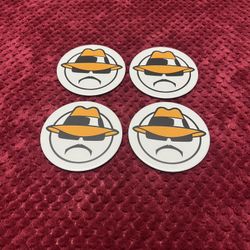 Coasters Set Of 4  3.5inch  reversible Metal (lowrider)