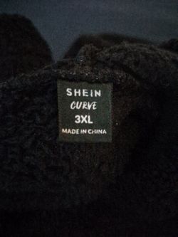 SHEIN Curve Black Fleece Top 3XL