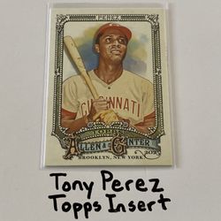 Tony Perez Cincinnati Reds Hall of Fame 1st Baseman Topps Short Print Insert Card. SP314. 