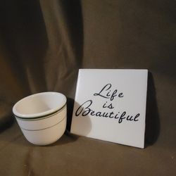 Life Is Beautiful Tea Cup And Plate