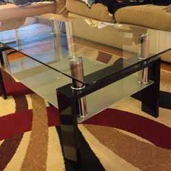 Dual Level Glass Coffee Table
