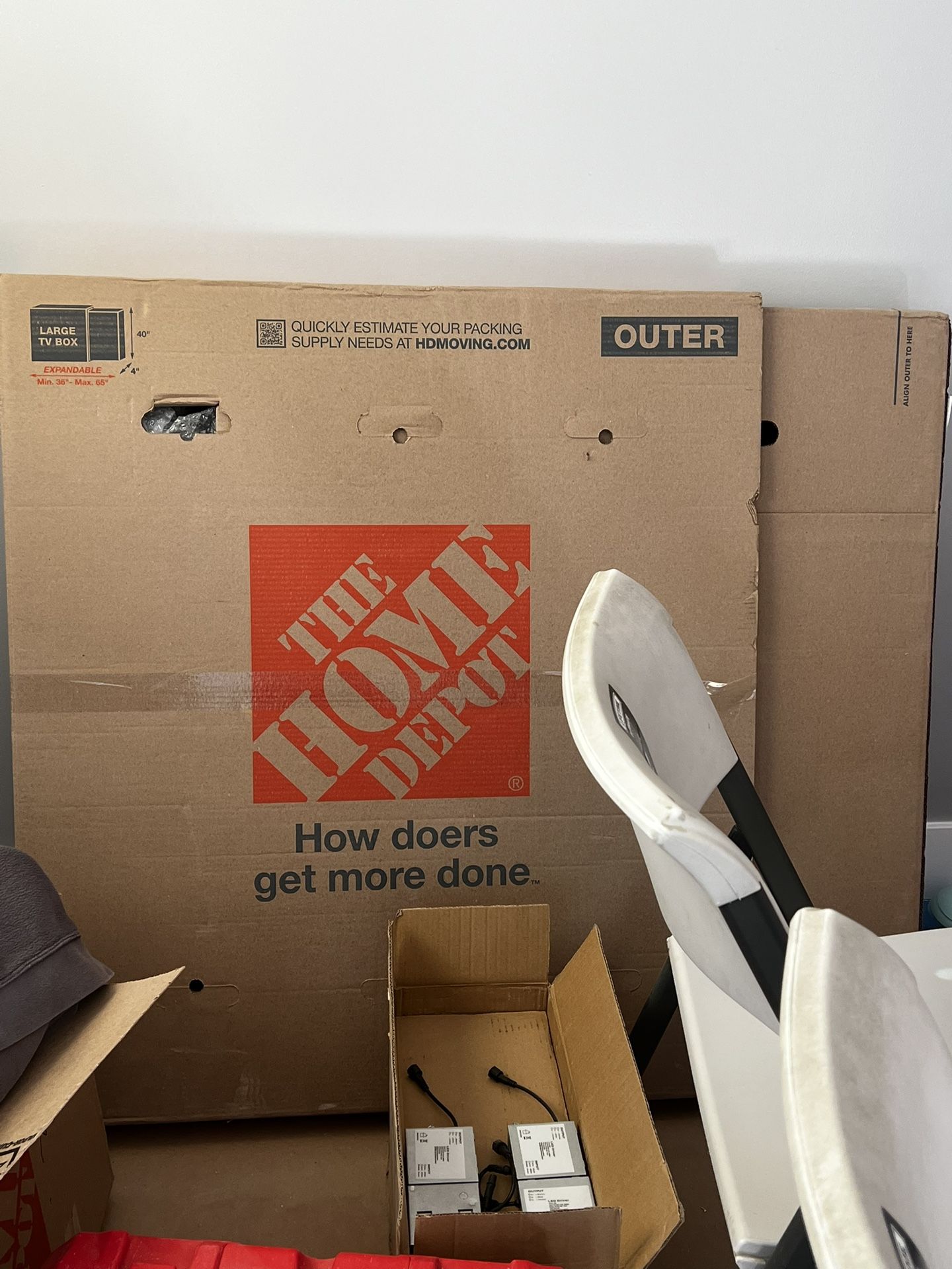 Large Tv Home Depot Box