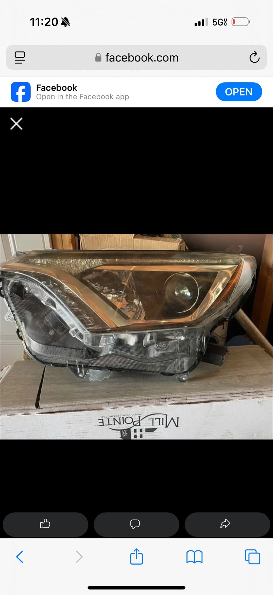 16-18 Toyota RAV 4 OEM HEADLIGHT