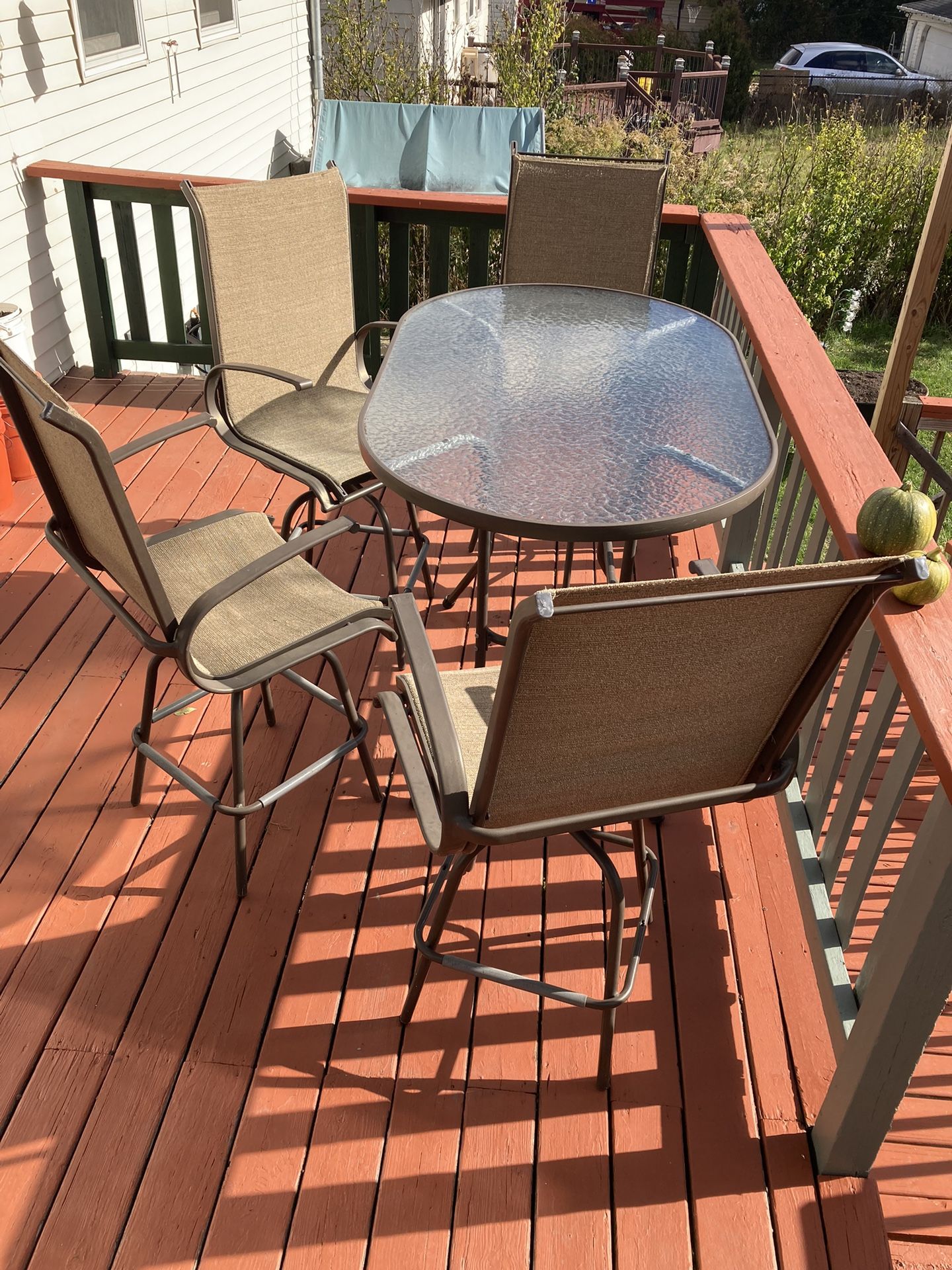 5 Piece 40” Tall  Patio Dining Set