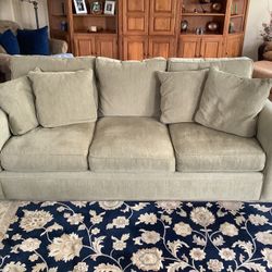 Crate And Barrel Sofa And Chair With Ottoman. Previously Listed As Ethan Allen Incorrectly 