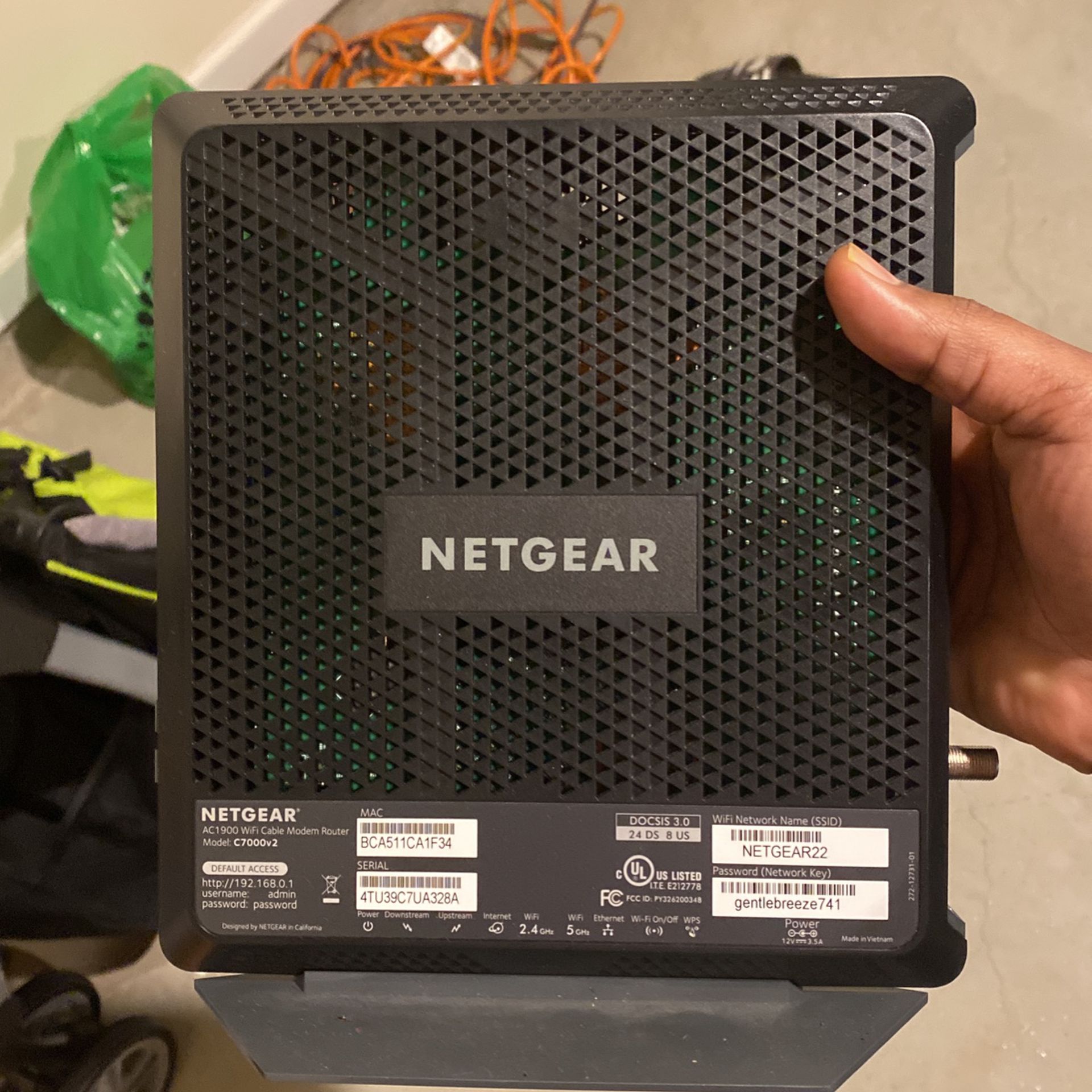 Netgear AC1900 Wifi Cable Módem Router C7000v2