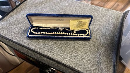 Vintage Pearl Necklace And Earring 