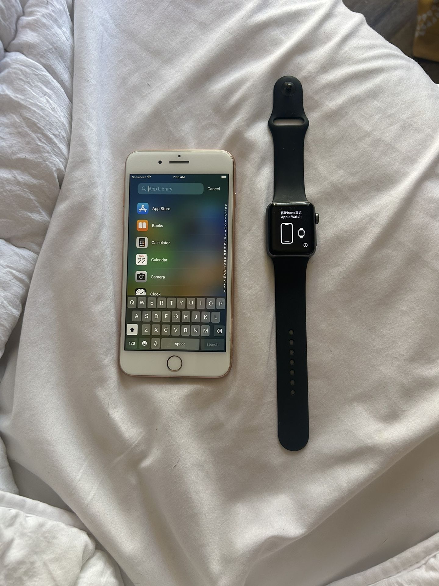 iPhone 8 Plus + Series 3 38mm Apple Watch