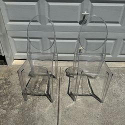 Clear Chairs  1 Pairs For $80 (Used)