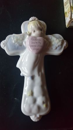 Precious Moments communion girl wall cross