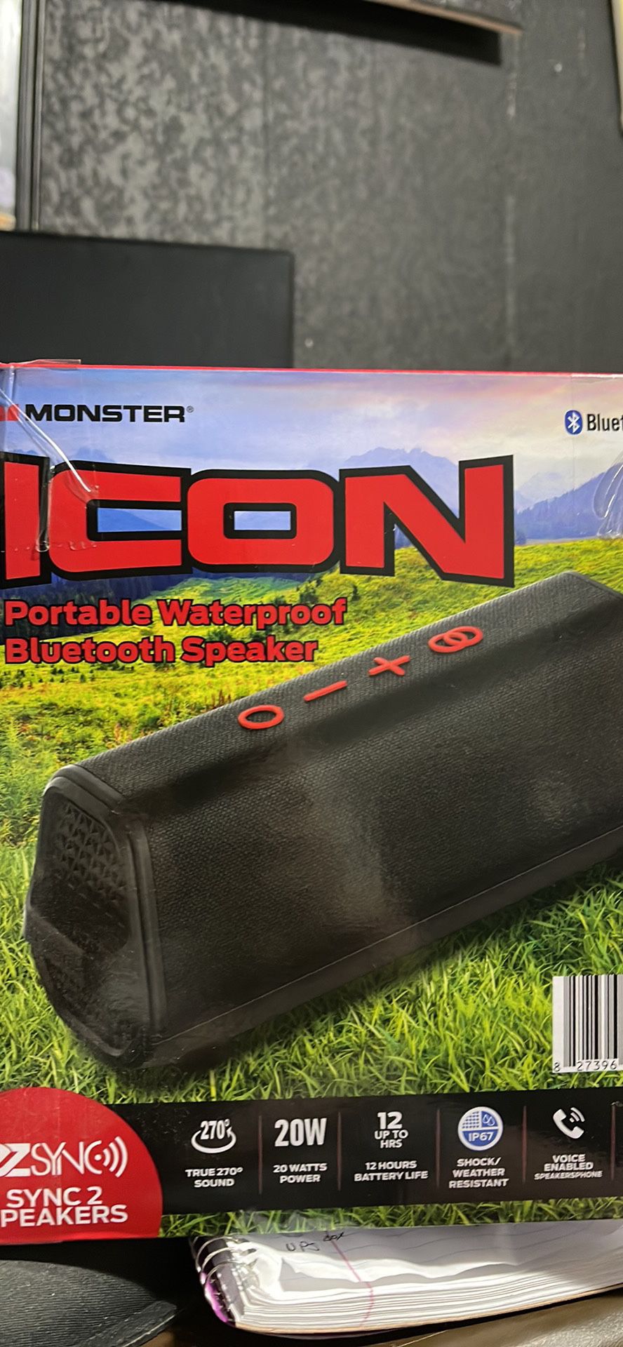 Monster Icon Bluetooth Waterproof Speaker 