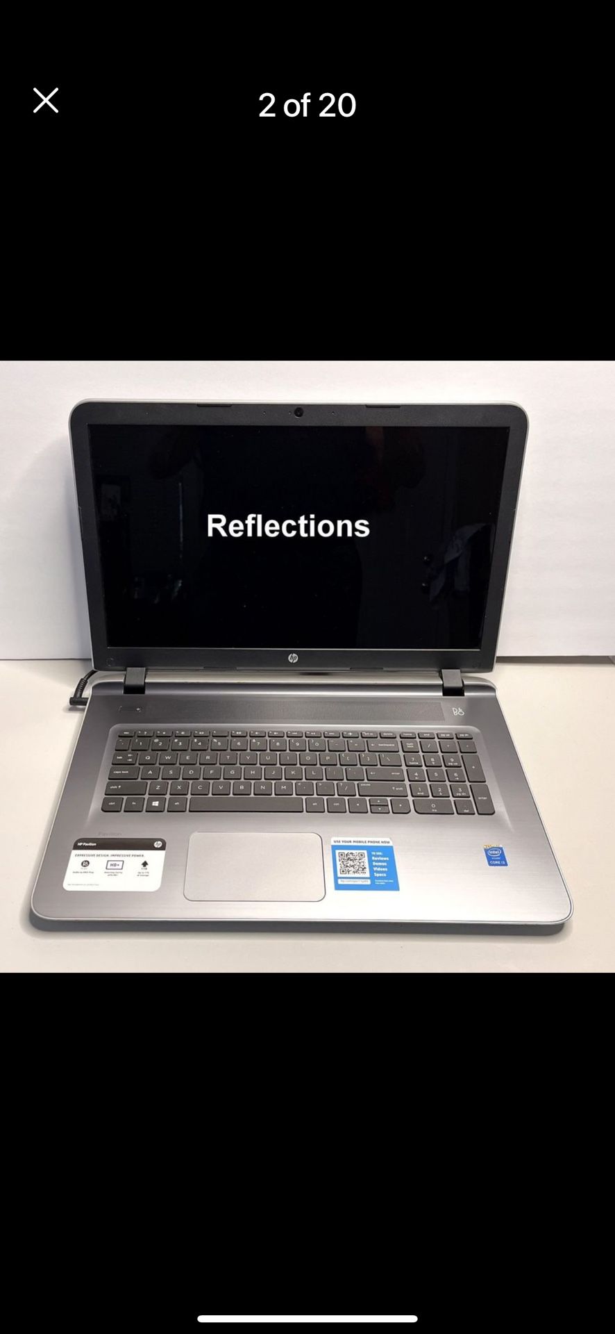 HP Laptop 17-g-148dx 17.3” 1 TB 4 GB Ram 2.20 GHZ Intel i3-5020u windows home A/C cord Battery