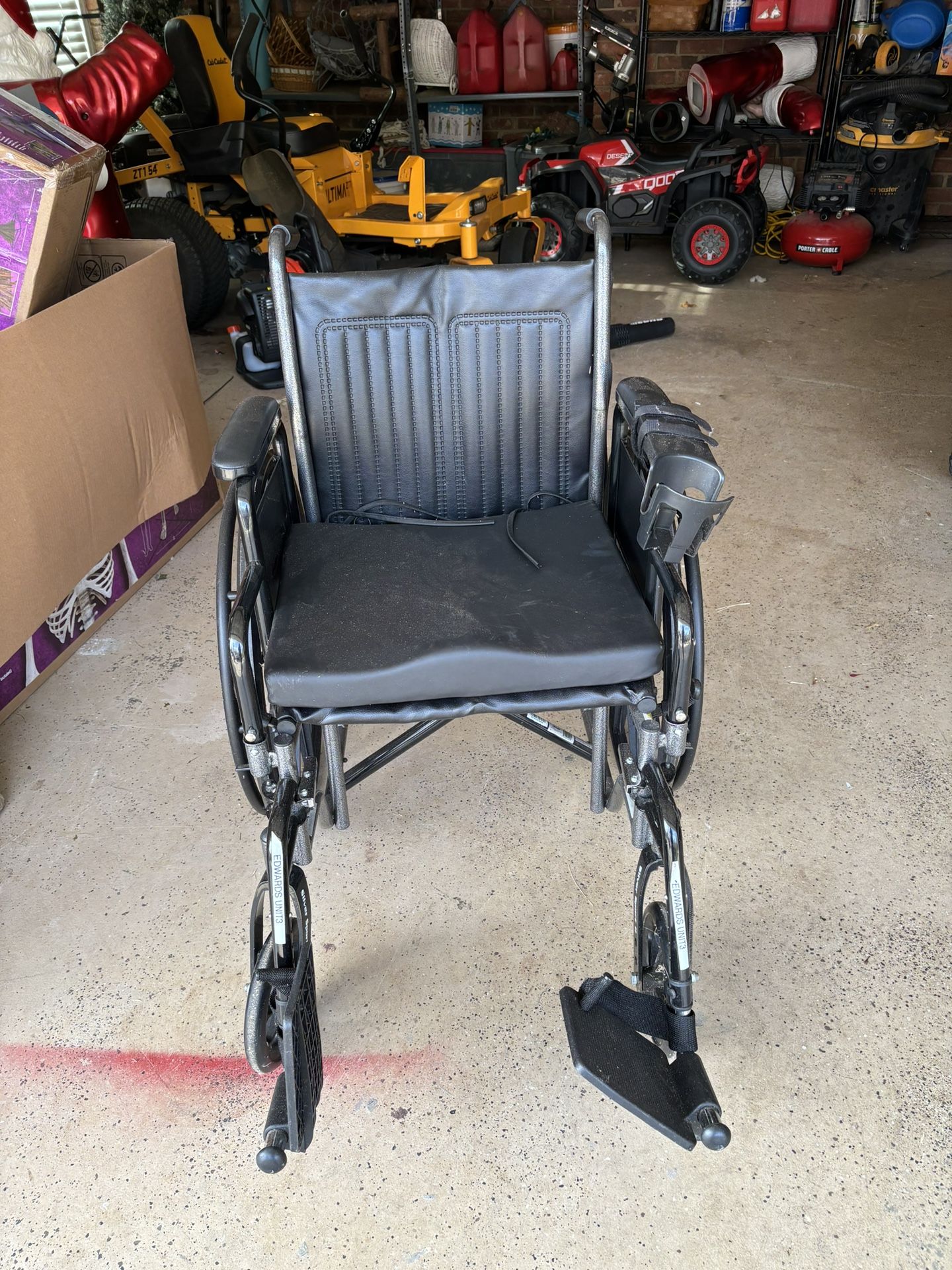 Wheel Chair with padded seat and cup holder