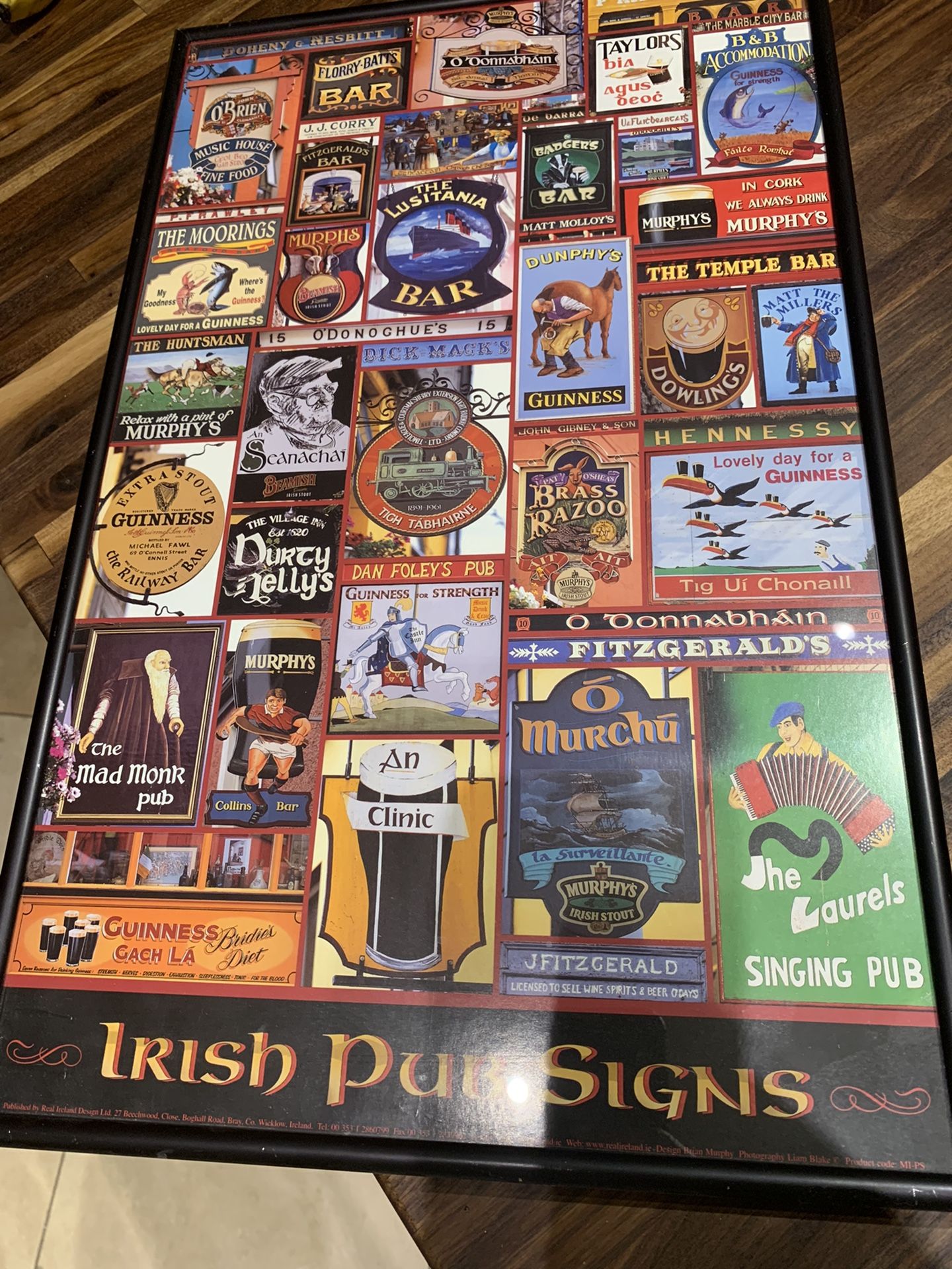 Framed Irish pub poster