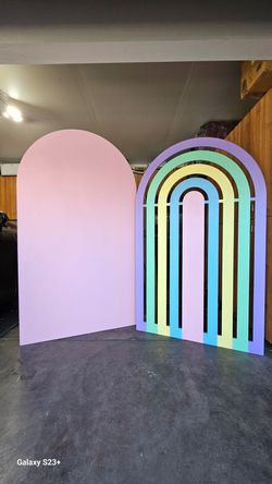 Two Wooden Background Festival Boards