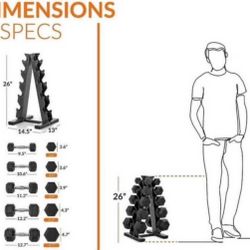 Set Dumbells with Rack ALL BRAND NEW IN BOX 📦  Set 2 Each  (5/10/15/20/25) 150 Lbs Rack 5 Tiers