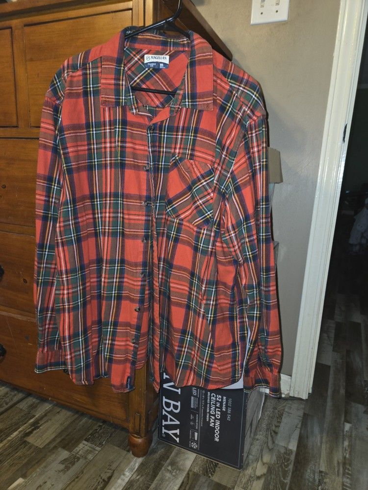 Mens Magellan Flannel Long Sleeve Shirt