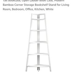 Tall corner shelf