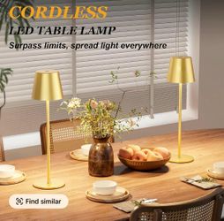 Cordless Table Lamp Portable USB Rechargeable Desk Lamp