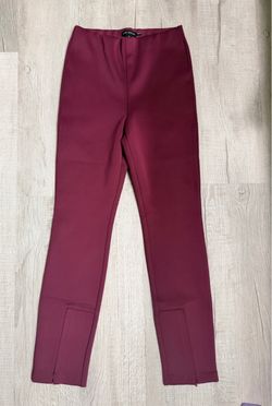 Good American Burgundy Ankle Slit Pants Size M NWOT 21430