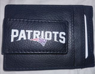New England Patriots Logo Leather Cash and Cardholder