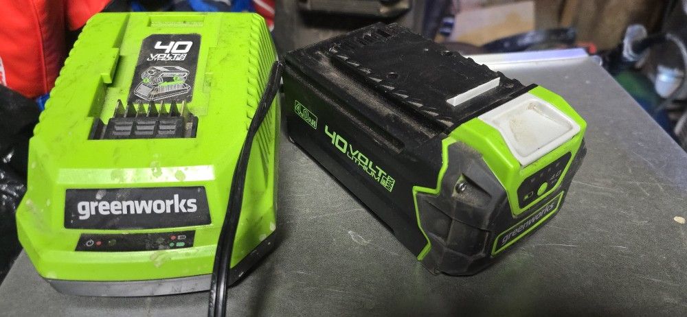 40V 4.0AH Greenworks Battery And Charger