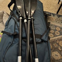 Double Kayak And Paddles 