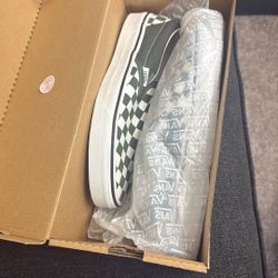 BNWT - Vans Dark Green Slip Ons
