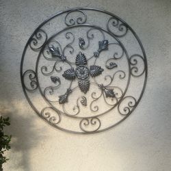 Silver Wrought Iron Wall Decor