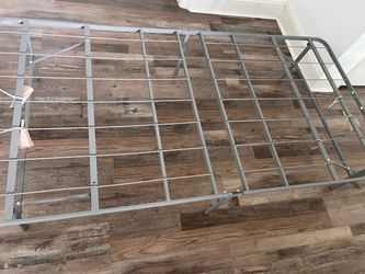 Gray Metal Platform Bed Frame