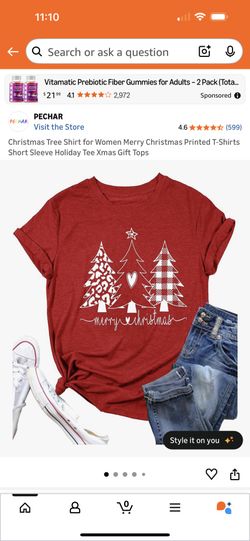 2x Woman’s Short Sleeve Christmas Shirt 