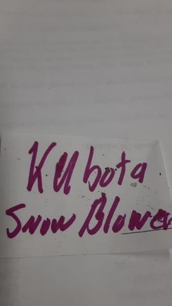 KUBOTA snowblower. T-2080