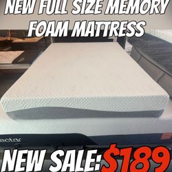 NEW FULL SIZE MEMORY FOAM MATTRESS 