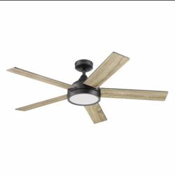 Ceiling Fan with Light and Wood Blades